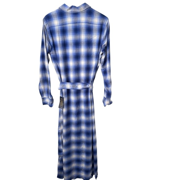 NWT Polo Ralph Lauren blue Plaid Long Sleeve button down dress Size 8 - Picture 2 of 10